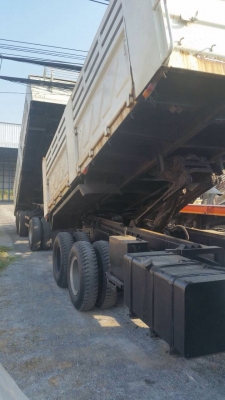 ขายรถพ่วงดัมพ์ Isuzu deca เครื่อง 320 แรง ปลายปี 49 Max Load กระบะดัมพ์สามมิตร ลูก 3 เพลาแท้ ทะเบียนพร้อม