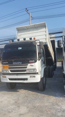 ขายรถพ่วงดัมพ์ Isuzu deca เครื่อง 320 แรง ปลายปี 49 Max Load กระบะดัมพ์สามมิตร ลูก 3 เพลาแท้ ทะเบียนพร้อม