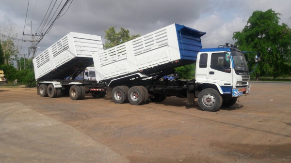 รถบรรทุก270พ่วงกะบะสามมิตรดั้มแม่ด้ัมลูก