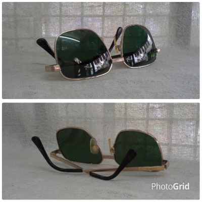 แว่นตาไททาเนียมบริสุทธิ์สำหรับผู้บุกเบิกตัวจริง!  Vintage BURBERRYS handmade in England บิ๊กไซซ์!