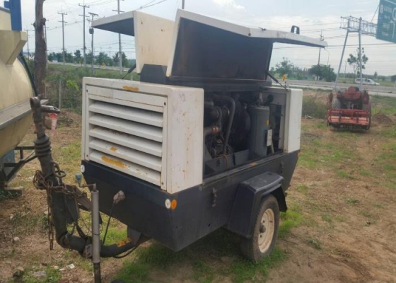 เครื่องปั้มลม 18 BAR ยี่ห้อ ATLAS เครื่องดีเชล 4 สูบ เทอร์โบ มีล้อลาก เก่าญี่ปุ่น