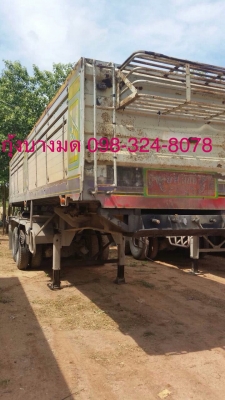 ขายหางเซมิดัมพ์มิเนียม ยาว 8.50 เมตร 2 เพลา มี 3 หาง ยาง 80\% ทะเบียนพร้อม