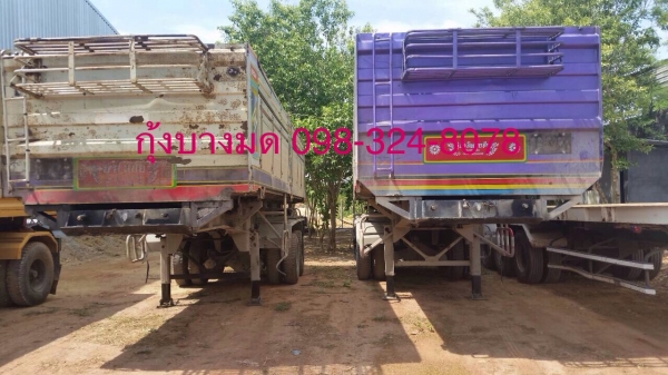 ขายหางเซมิดัมพ์มิเนียม ยาว 8.50 เมตร 2 เพลา มี 3 หาง ยาง 80\% ทะเบียนพร้อม