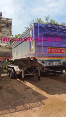 ขายหางเซมิดัมพ์มิเนียม ยาว 8.50 เมตร 2 เพลา มี 3 หาง ยาง 80\% ทะเบียนพร้อม