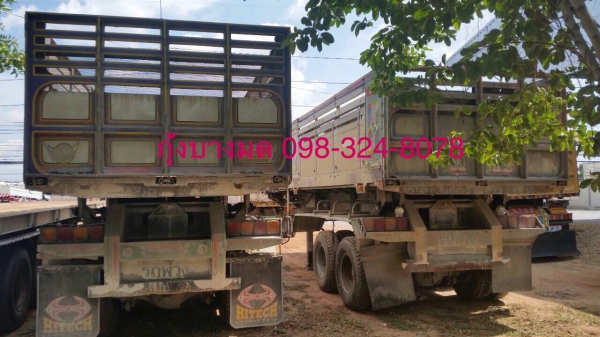 ขายหางเซมิดัมพ์มิเนียม ยาว 8.50 เมตร 2 เพลา มี 3 หาง ยาง 80\% ทะเบียนพร้อม