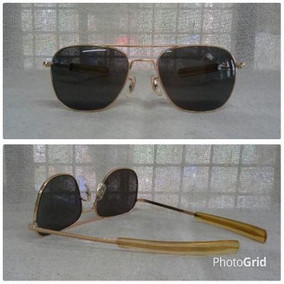 แว่นตาเสืออากาศ  เก่าเก็บ!  ตัวบิดา!  COMMAND made in USA 23K  เวรี่บิ๊กไซซ์!