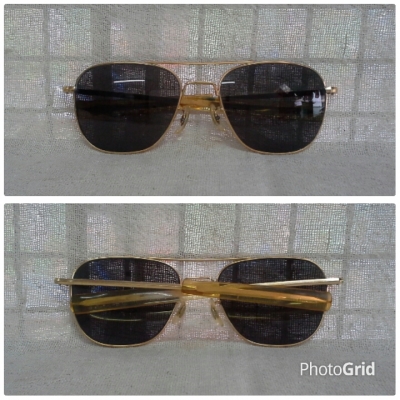 แว่นตาเสืออากาศ  เก่าเก็บ!  ตัวบิดา!  COMMAND made in USA 23K  เวรี่บิ๊กไซซ์!