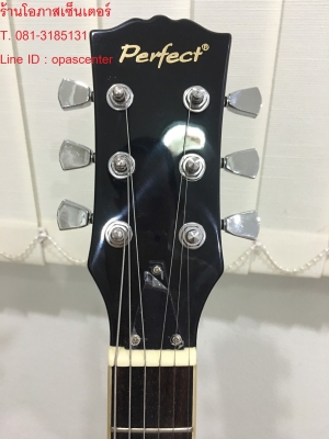 กีต้าร์ไฟฟ้าทรงเลสพอล ยี่ห้อ Perfect ของใหม่ มือหนึ่ง สีดำ เสียงดี งานดี ขายถูก