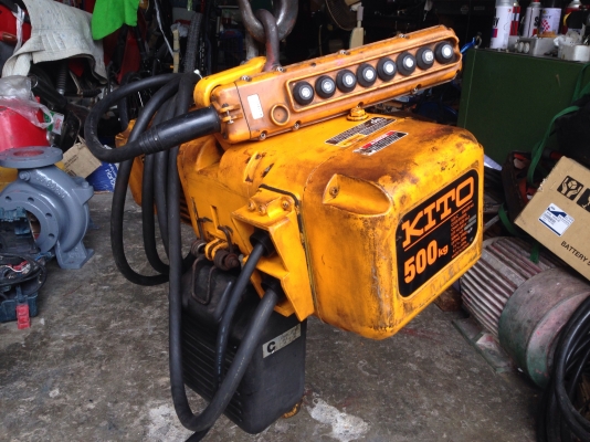 ขายรอกไฟฟ้า Kito 500Kg. Made in Japan 380V สภาพสวยเดิมๆ วิ่งนิ่ม พร้อมใช้งาน
