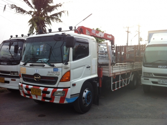 Hino 6ล้อ fg1j 212แรงม้า ปี51-53 ติดเครนunic 3.5ตันขึ้น 6คัน พร้อมหาง2เพลาปี51-53