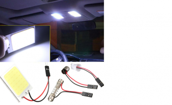 ชุดหลอดไฟแบบ LED แปะติดในรถแทนไฟหลอดใส้ที่ความร้อนสูง