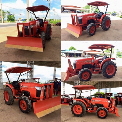 ขายรถไถคูโบต้า L3608(4WD)2เพลา พร้อมมอุปกรณ์ใบมีดดันดินหน้าและ ผานพรวน ราคาถูก