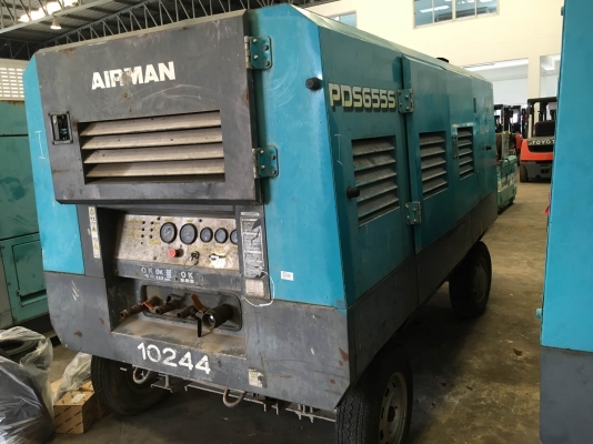 Airman PDS655S : ปั๊มลม 7บาร์ : 655cfm นำเข้าจากญี่ปุ่น โทร. 080-6565422 (หนิง)