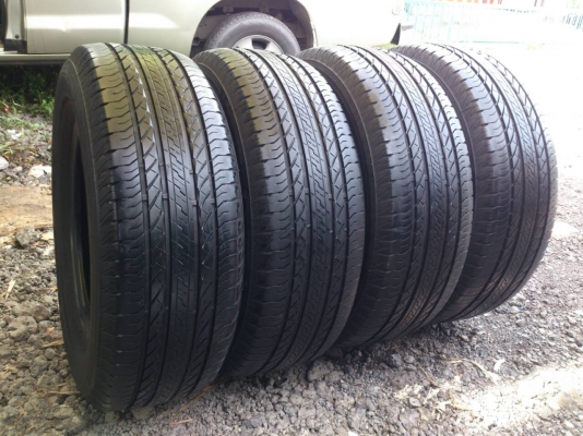 ขายยาง บริดสโตน อีโคเปีย 265/65R17 ยางปี15  ดอกยางหนาเต็มสดนิ่มไม่ร้าวไม่แตกลายไม่กินข้างไม่มีปะสวยๆ จำนวน 1 ชุด