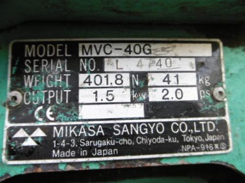 ขาย เครื่องตบดิน MIKASA   MVC-40G รหัสสินค้า : 80803465 Line ID: nihonmono  www.nihonmono.com