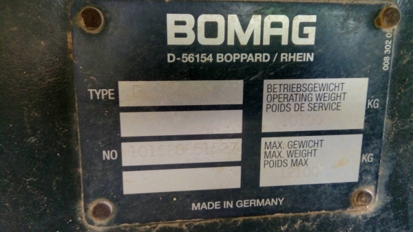 ขาย รถบด BOPPARD BW 211  , ( * รถทำงาน 4,xx ชม. )  สนใจติดต่อ  081 - 6079515