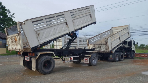ขาย HINO MEGA 320 แรงม้า  แม่ลูกดั้มสามมิตร ปี 49