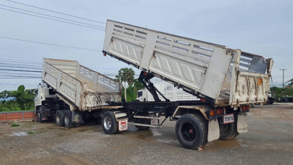 ขาย HINO MEGA 320 แรงม้า  แม่ลูกดั้มสามมิตร ปี 49