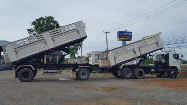 ขาย HINO MEGA 320 แรงม้า  แม่ลูกดั้มสามมิตร ปี 49