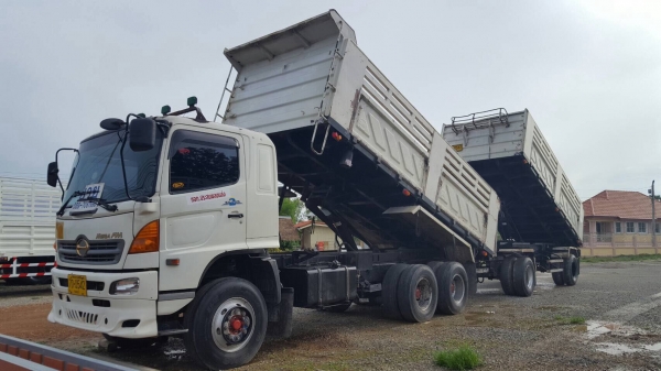 ขาย HINO MEGA 320 แรงม้า  แม่ลูกดั้มสามมิตร ปี 49