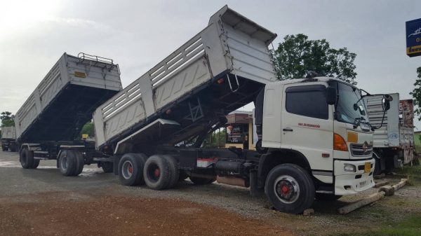 ขาย HINO MEGA 320 แรงม้า  แม่ลูกดั้มสามมิตร ปี 49