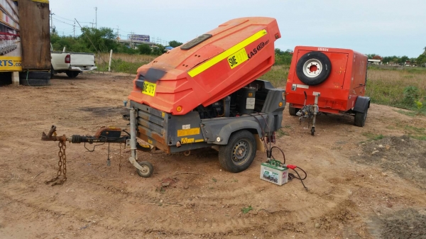 ขาย เครื่องปั๊มลม ATLAS COPCO XAS 67 ขนาด 11 บาร์ มีเทรเลอร์ พ่วงลาก ลมแรง เก่านอก