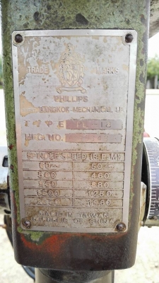 ** ขอบคุณผู้ซื้อทั้ง4ท่าน&amp;พี่เสือครับ ** เจาะรุ่นหนักฟิลลิปป์ PHILLIP Made in Taiwan ระบบไฟ Mitsubishi 380V งานเนียนๆสภาพกริ้บมาเทสได้!!