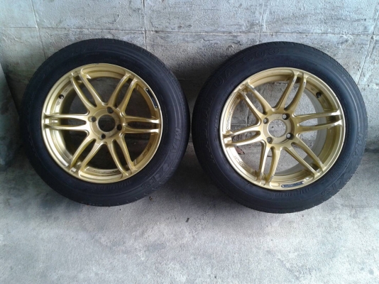 ขอบ15นิ้ว4รู100 พร้อมยาง สวยๆ 1 คู่ ราคา 3500 บาท