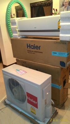 ขาย Air Haier 18000 BTU (เป็นของใหม่) ยังไม่ได้ติดตั้ง 2 ชุด พร้อมสายท่อทองเเดงสำเร็จ ขายรวมกัน 2 ชุด 17000 บาท