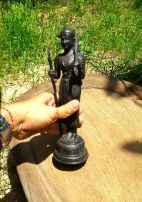 พระสิวลีมหาลาภา เนื้อลงหิน น้ำหนักมาก สวยจัด สลักยันต์เก่า สูง 10 นิ้ว