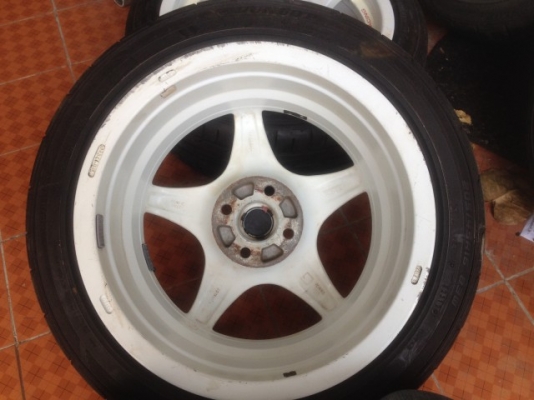 ล้อเเท้ OZ RACING 16กว้าง7นิ้วอ๊อฟ35 4รู 100 สีเดิมๆเก่าญี่ปุ่นเเท้สภาพดี