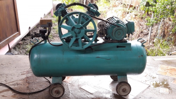 ขาย ปั้มลม2หัว 50ลิตร 2แรง ใช้งานได้ปกติ