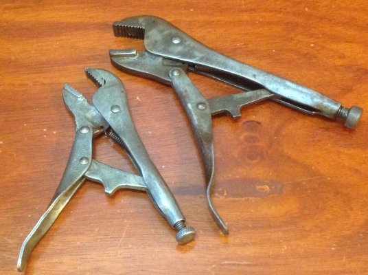 ขายคีมล็อคสะสม Vintage Petersen Vise Grip Dewitt, Nebr.  รุ่นแรก สวยงามสมบูรณ์มาก (ขายคู่)