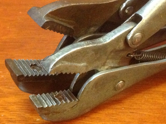 ขายคีมล็อคสะสม Vintage Petersen Vise Grip Dewitt, Nebr.  รุ่นแรก สวยงามสมบูรณ์มาก (ขายคู่)