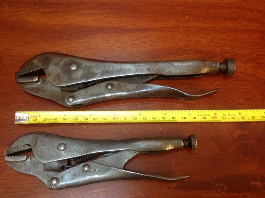 ขายคีมล็อคสะสม Vintage Petersen Vise Grip Dewitt, Nebr.  รุ่นแรก สวยงามสมบูรณ์มาก (ขายคู่)