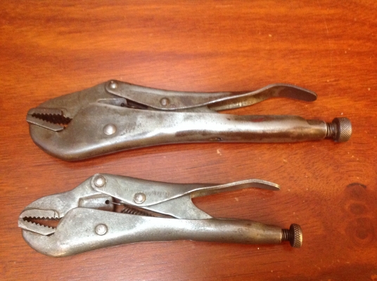 ขายคีมล็อคสะสม Vintage Petersen Vise Grip Dewitt, Nebr.  รุ่นแรก สวยงามสมบูรณ์มาก (ขายคู่)