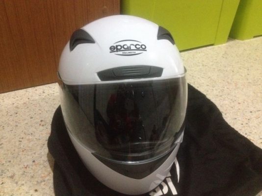 หมวกกันน็อค SPARCO CLUB X1 มือสองญี่ปุ่นสภาพใหม่90เปอรเซนอัฟถุงใส่ครบ