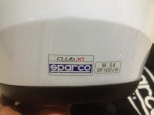 หมวกกันน็อค SPARCO CLUB X1 มือสองญี่ปุ่นสภาพใหม่90เปอรเซนอัฟถุงใส่ครบ