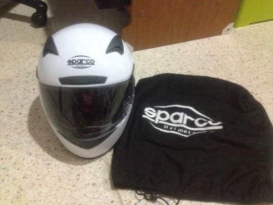 หมวกกันน็อค SPARCO CLUB X1 มือสองญี่ปุ่นสภาพใหม่90เปอรเซนอัฟถุงใส่ครบ