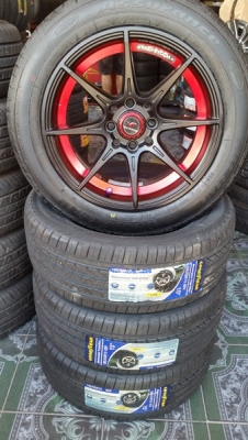 ขายล้อใหม่ YACHIYODA ขอบ15 กว้าง7 4รู100/114 พร้อมยาง 4 ล้อ