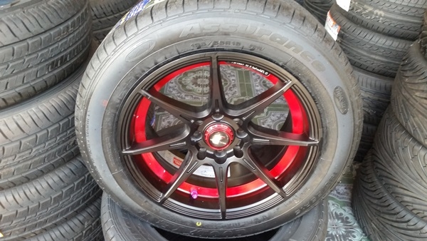 ขายล้อใหม่ YACHIYODA ขอบ15 กว้าง7 4รู100/114 พร้อมยาง 4 ล้อ