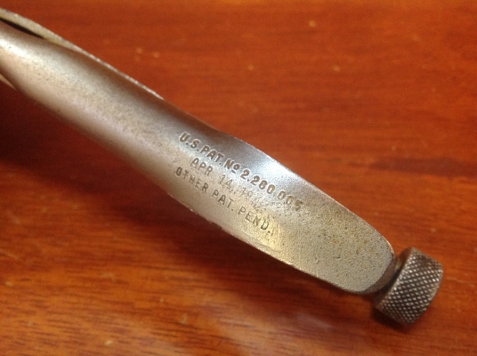 ขายคีมล็อค Vintage Petersen Vise Grip No.10 Dewitt, Nebr.  รุ่น 2 ตี 3 แถว ขาเดี่ยว สวยสมบูรณ์