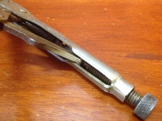 ขายคีมล็อค Vintage Petersen Vise Grip No.10 Dewitt, Nebr.  รุ่น 2 ตี 3 แถว ขาเดี่ยว สวยสมบูรณ์