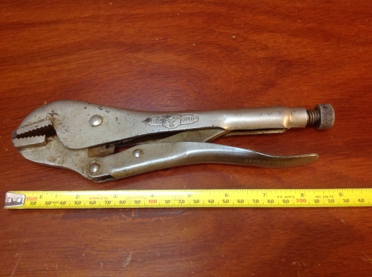 ขายคีมล็อค Vintage Petersen Vise Grip No.10 Dewitt, Nebr.  รุ่น 2 ตี 3 แถว ขาเดี่ยว สวยสมบูรณ์