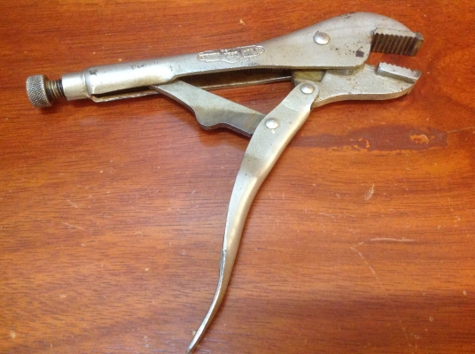 ขายคีมล็อค Vintage Petersen Vise Grip No.10 Dewitt, Nebr.  รุ่น 2 ตี 3 แถว ขาเดี่ยว สวยสมบูรณ์