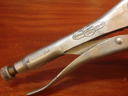 ขายคีมล็อค Vintage Petersen Vise Grip No.10 Dewitt, Nebr.  รุ่น 2 ตี 3 แถว ขาเดี่ยว สวยสมบูรณ์