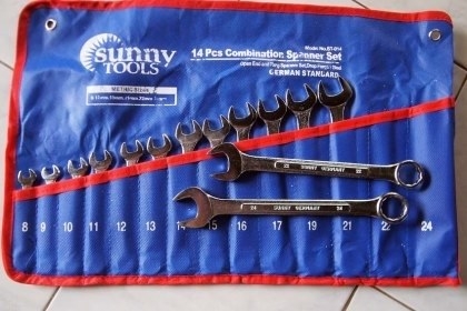ขายประแจปากตายแหวนข้างงานใหม่เก่าเก็บ SUNNY TOOLS.งานไต้หวันรุ่นเก่า