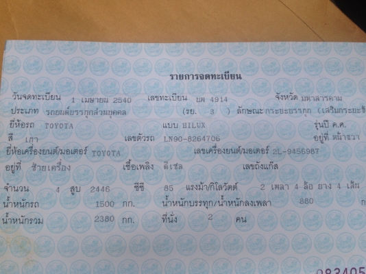 ลงอีกรอบลูกค้าจัดไม่ผ่าน ขาย TOYOTA  MIGHTY-X 2500GL ปี  40  พร้อมใช้  เอกสารพร้อมโอน