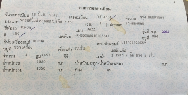 ขายถูกใช้งานได้ปกติมือเดียวต้องเก็บสีเก็บภายในเล่มทะเบียนชุดโอนพร้อม