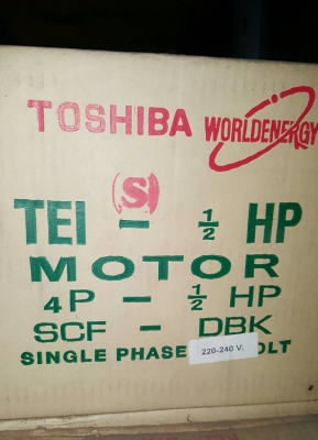ขายมอเตอร์toshiba 1/2HP 1phase